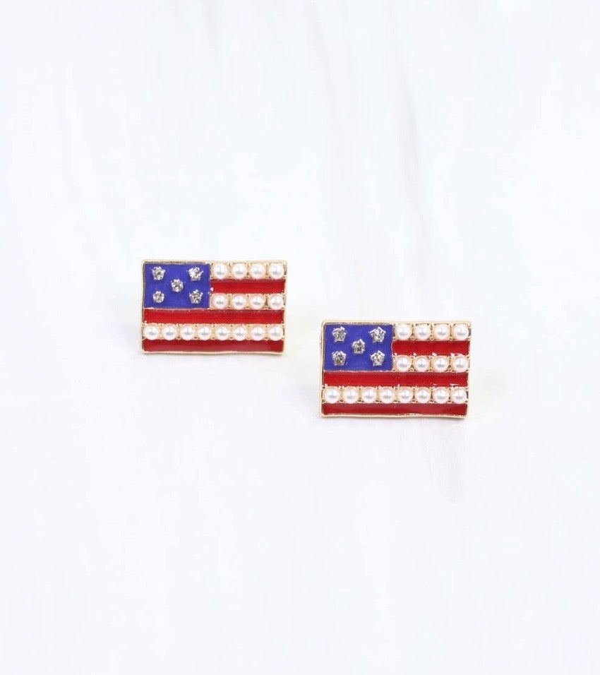 Flag Stud Earrings