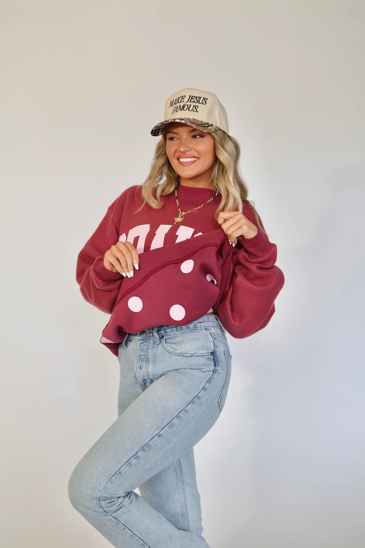 Praise Reversible Mock Neck Sweatshirt