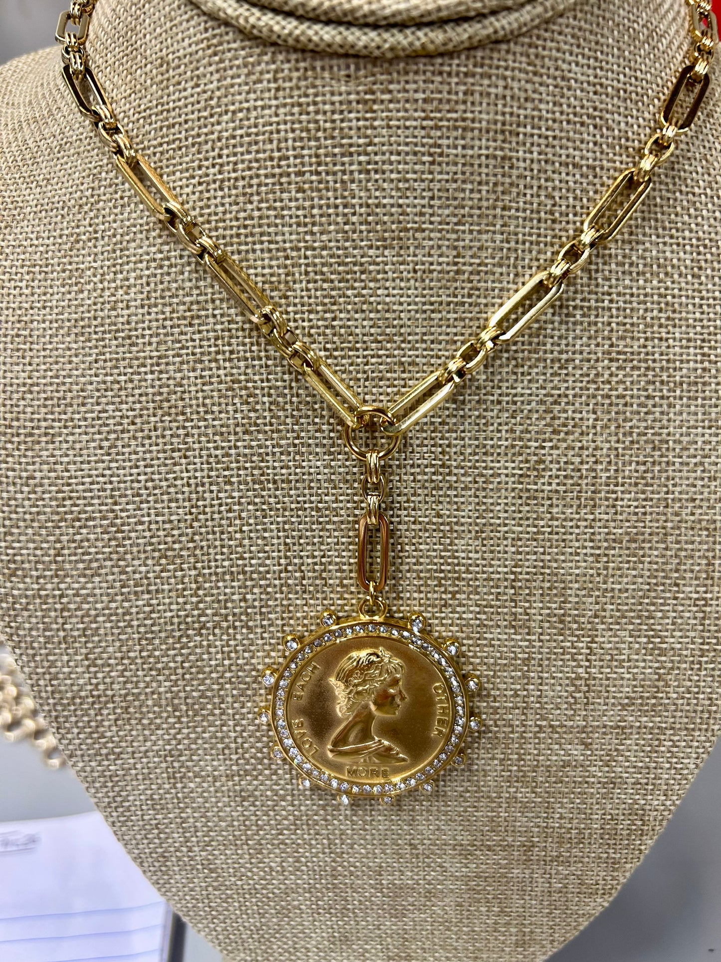 Lariat Coin Necklace