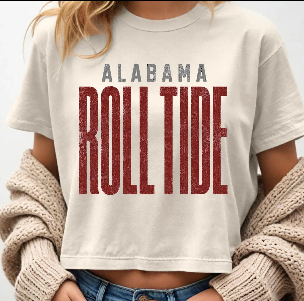 Roll Tide Cropped Tee