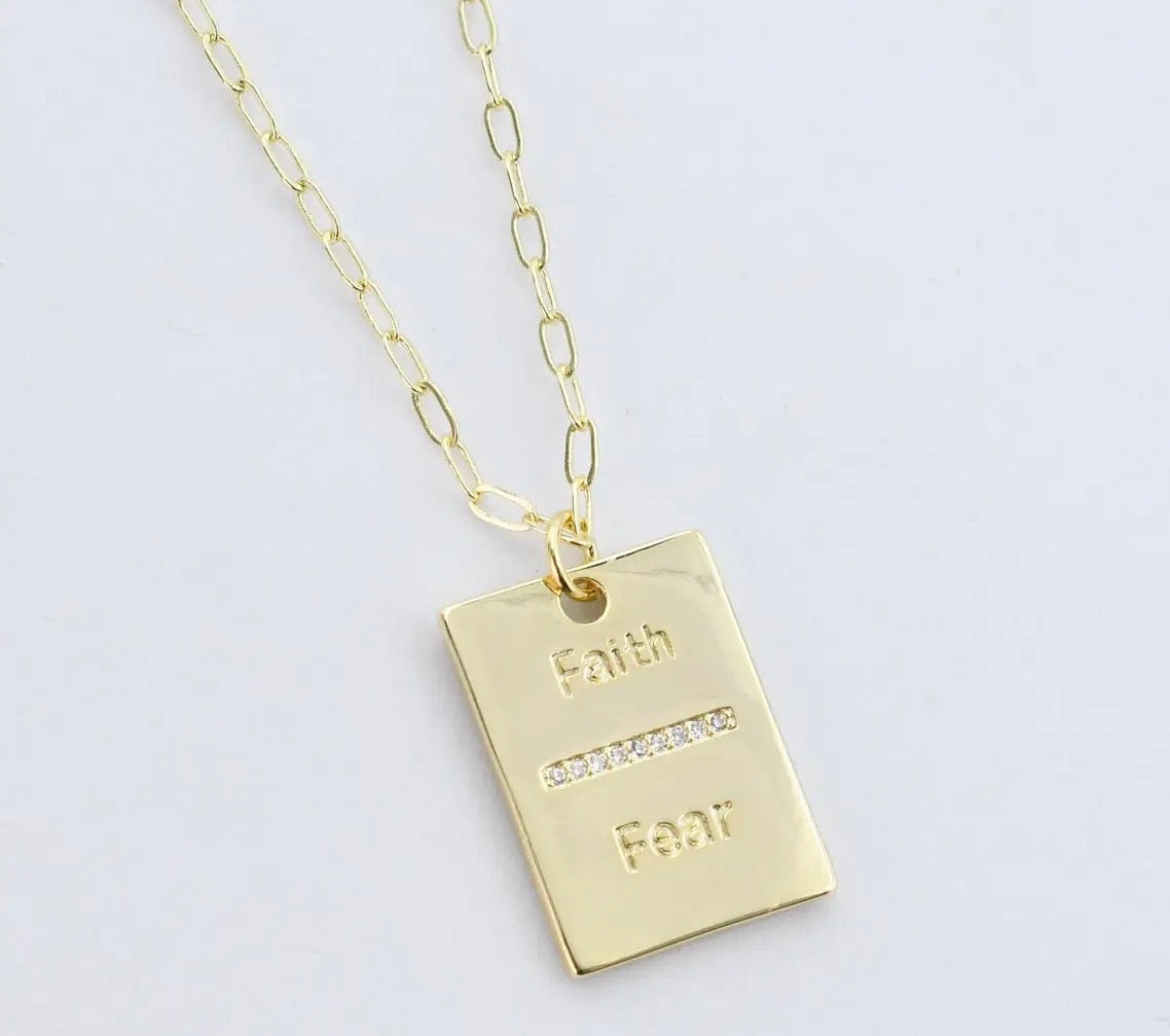 Faith Over Fear Necklace