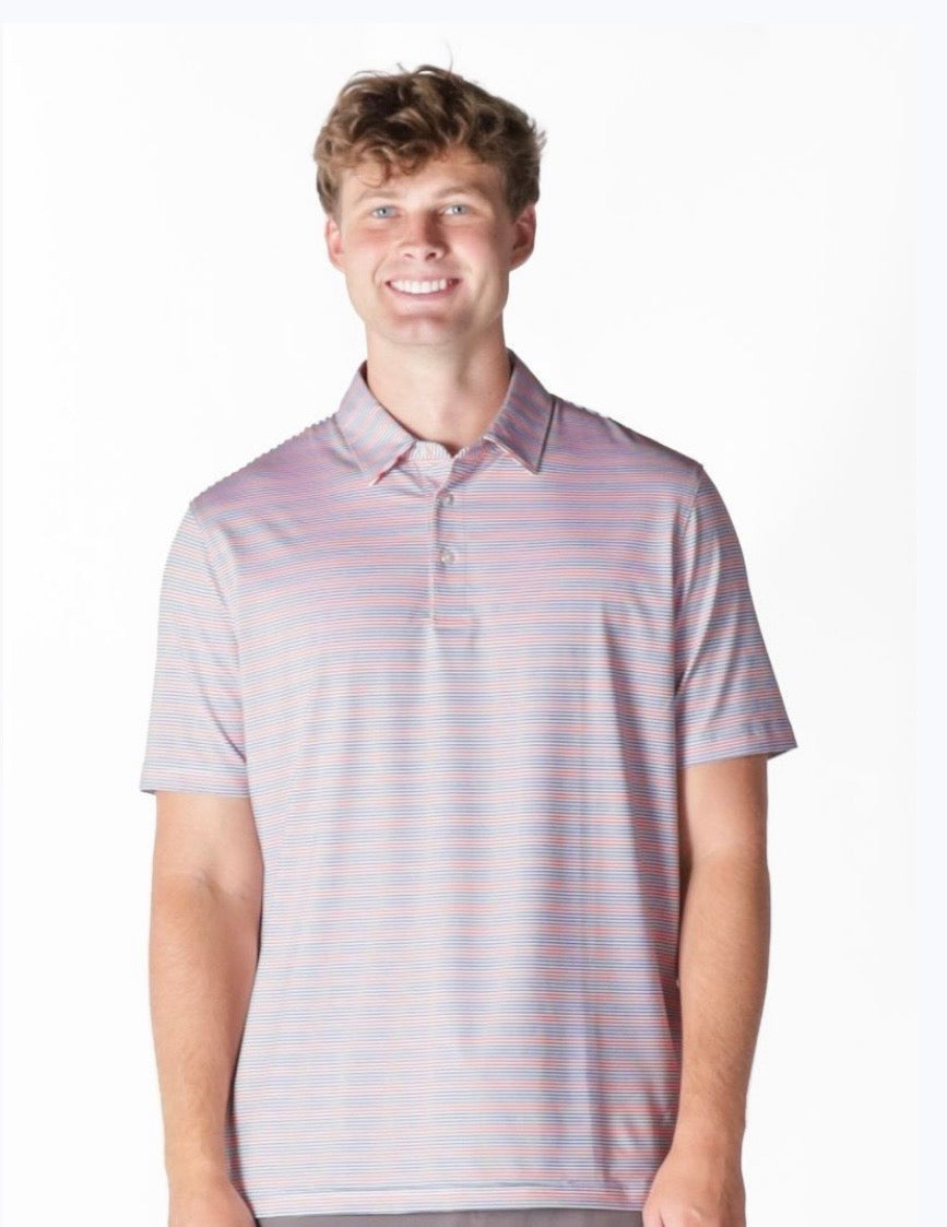 Stripe Performance Polo