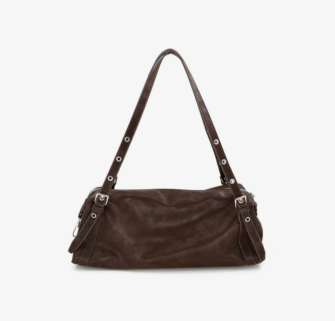 Chocolate Buckle Detail Shoulder Bag