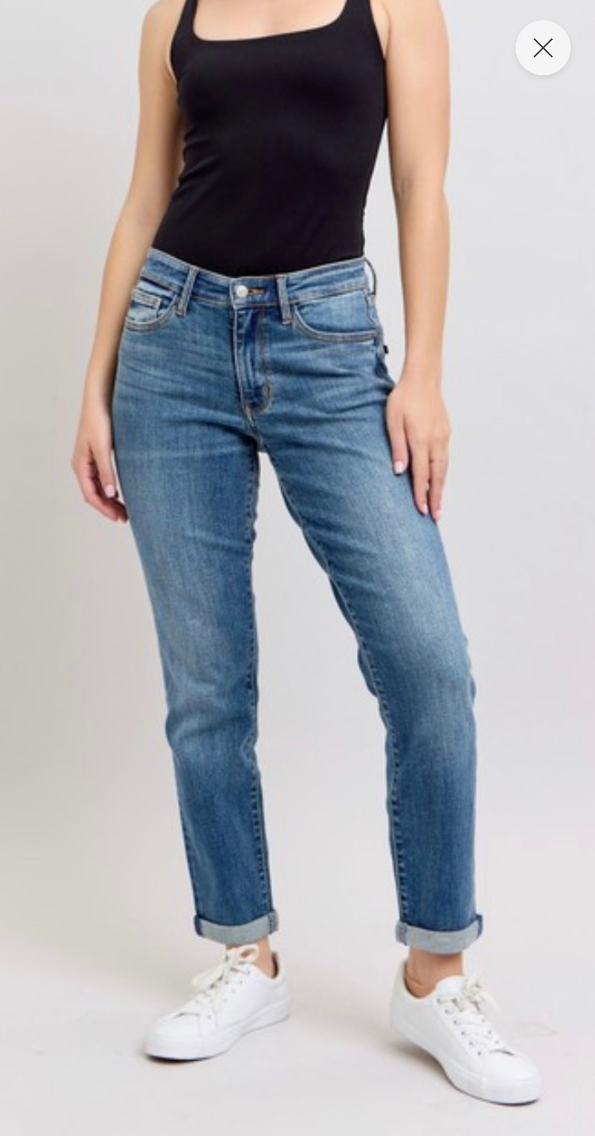 Judy Blue Mid-rise Dark Wash Boyfriend Fit