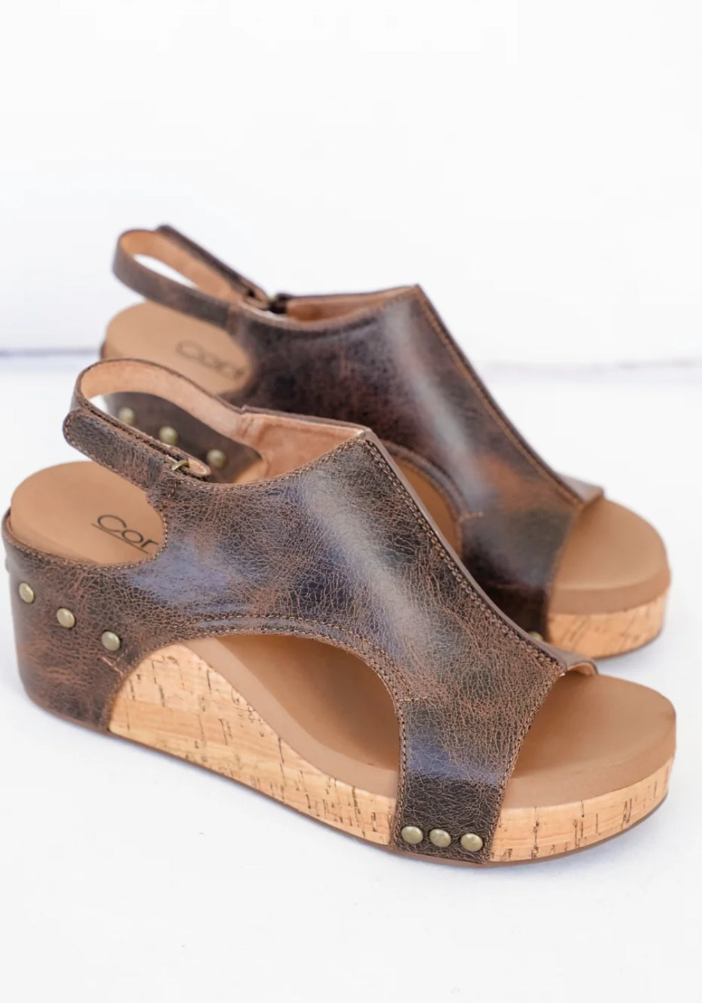 Espresso Crinkle Carley Wedge