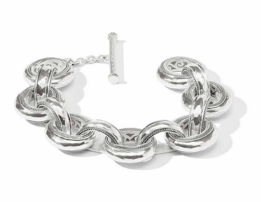 Silver Cannes Link Bracelet