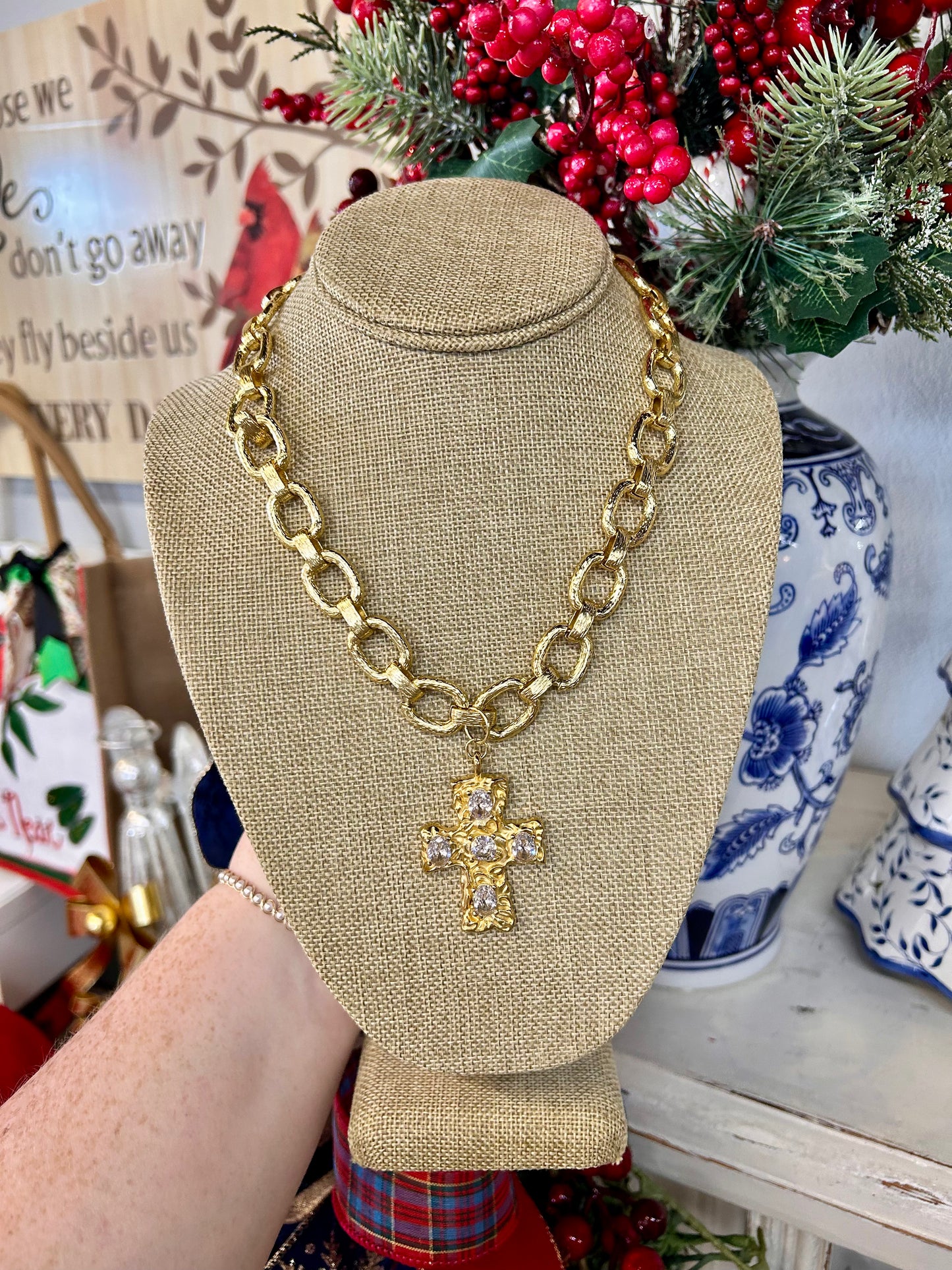 JTO Chunky Cross Necklace