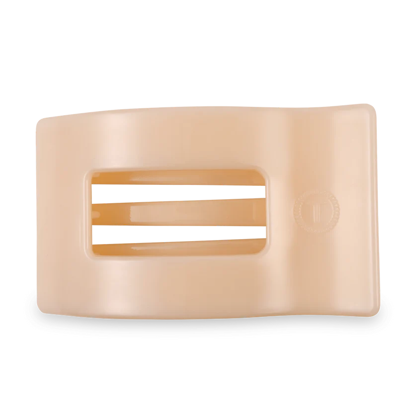 Small Teleties Rectangle Clip- Almond Beige