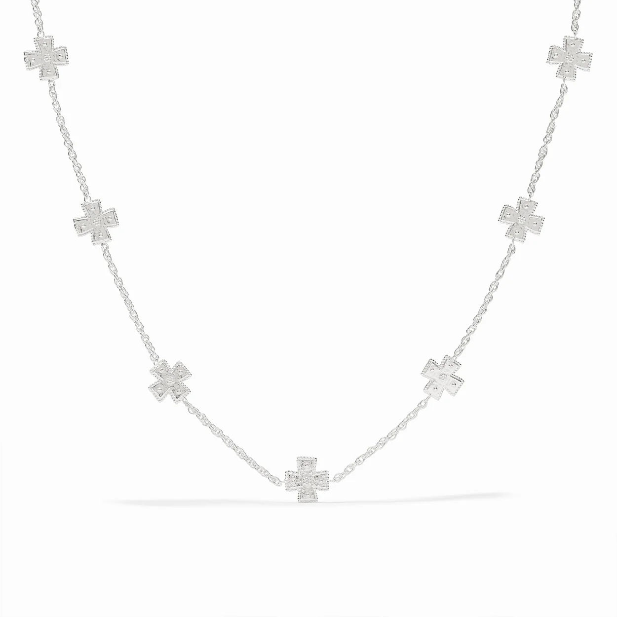 Silver Canterbury Delicate Station Necklace