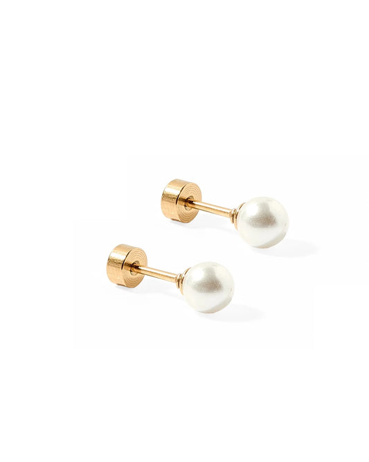 Screw Back Earrings-Payton Pearl 3mm