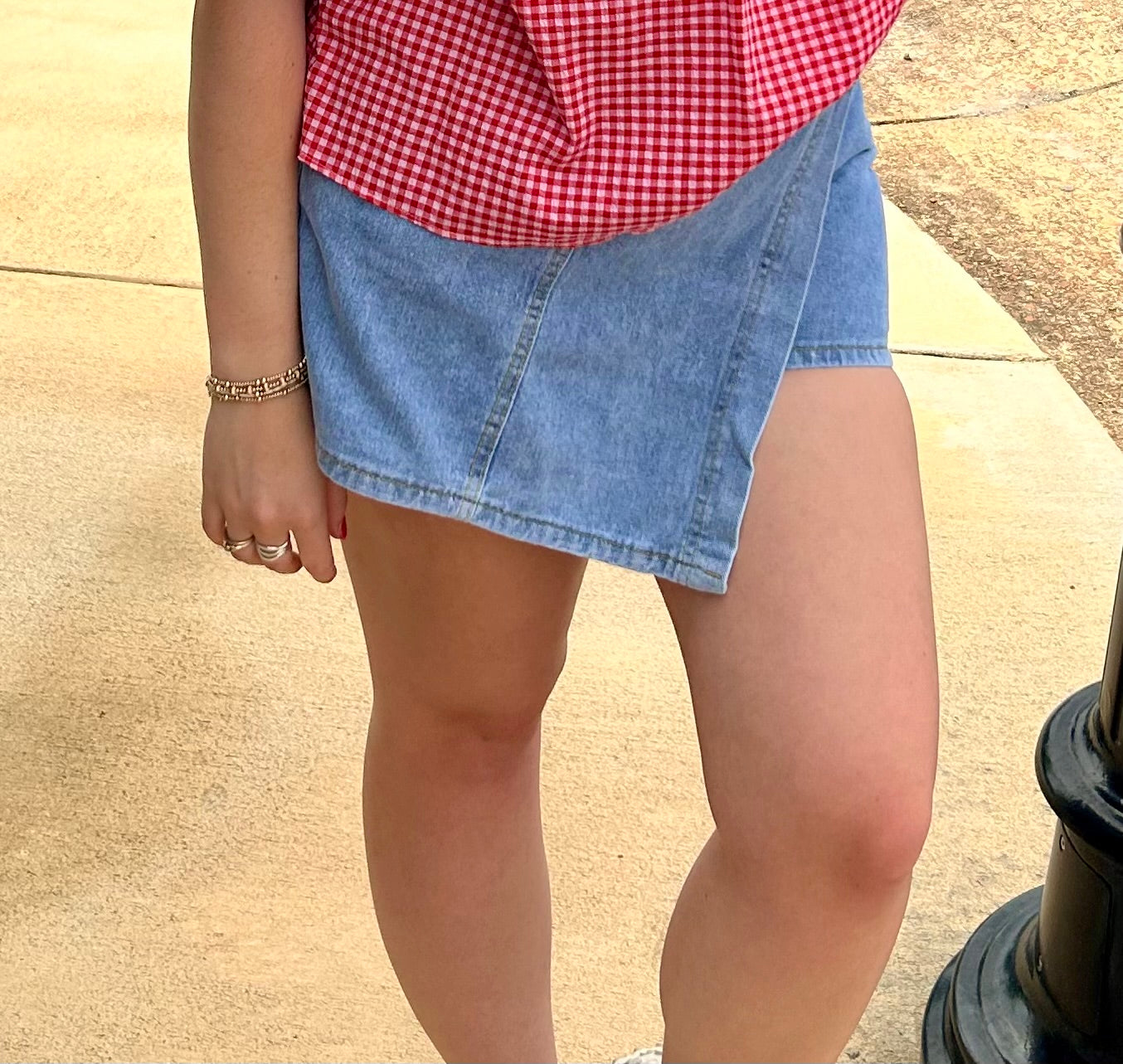 Denim Wrap Skort