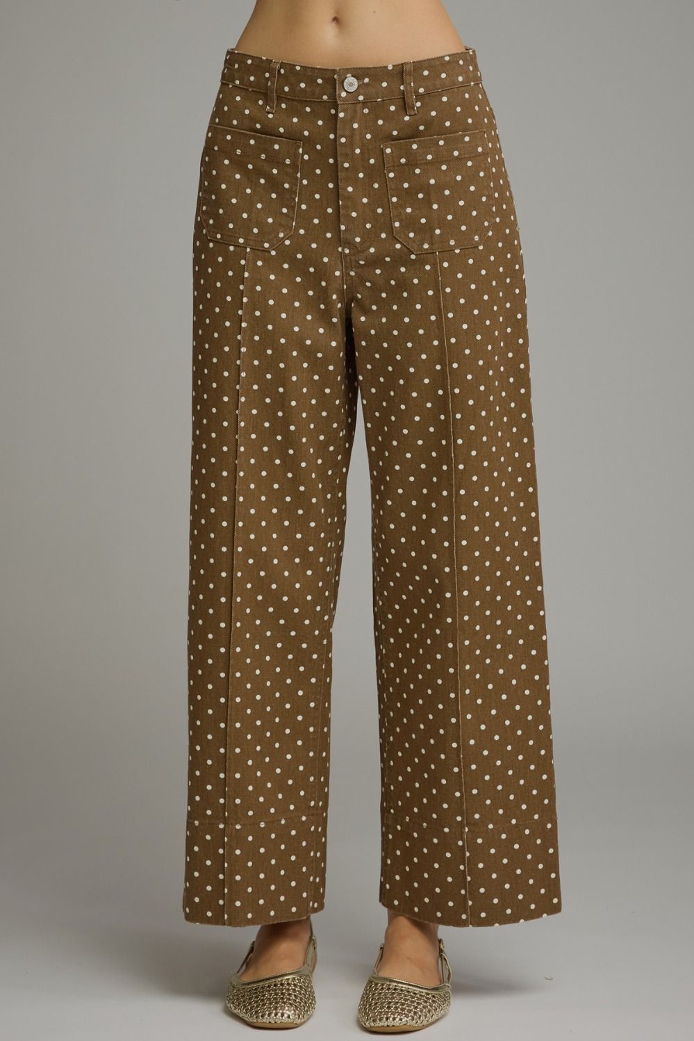Brown Polka Dot Pants