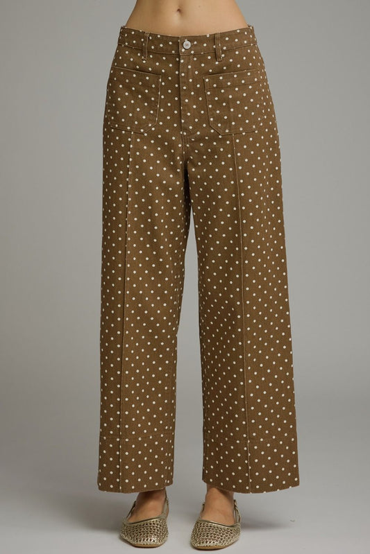 Brown Polka Dot Pants