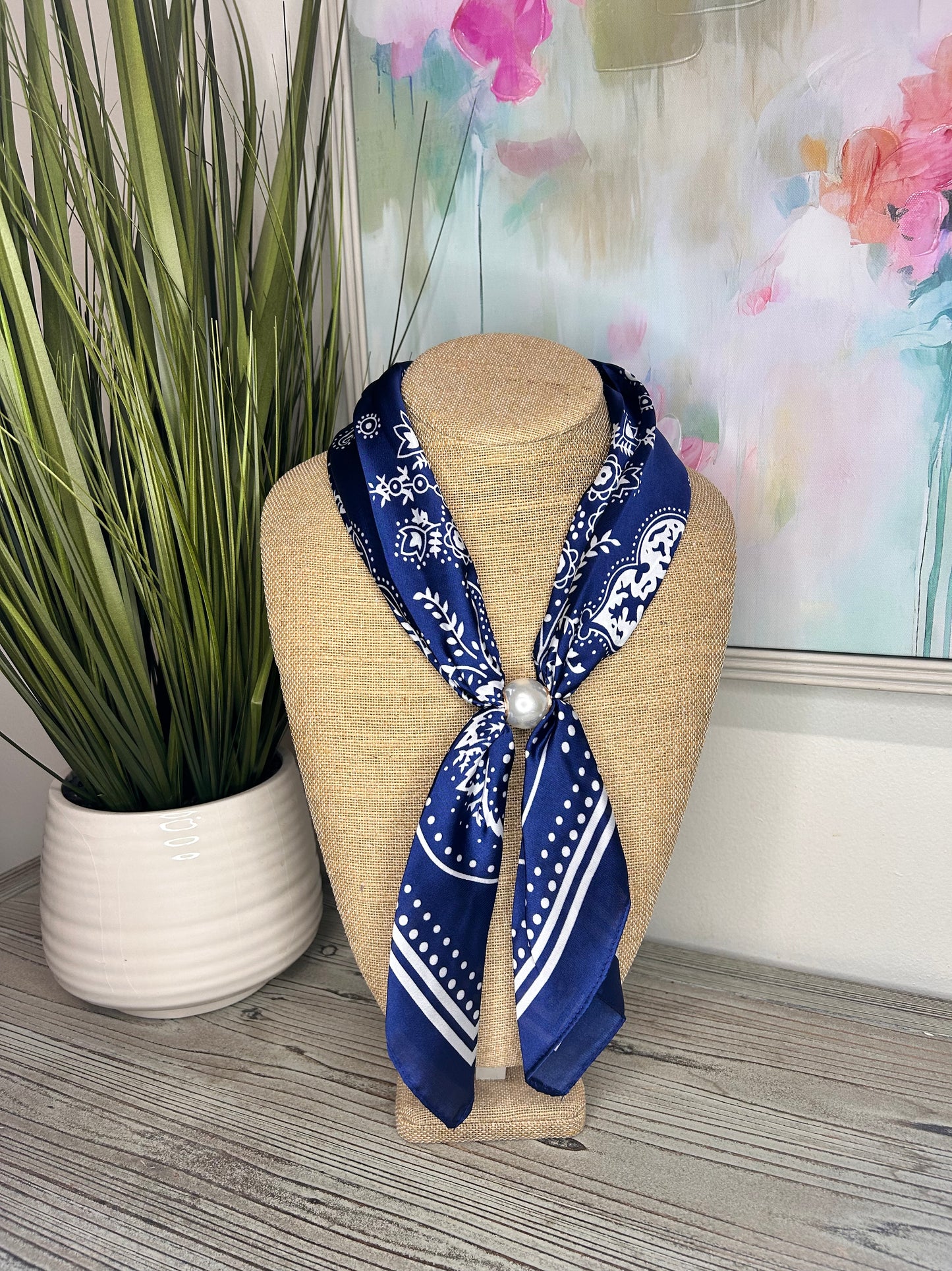 Bandanna Style Magnetic Scarf Necklaces