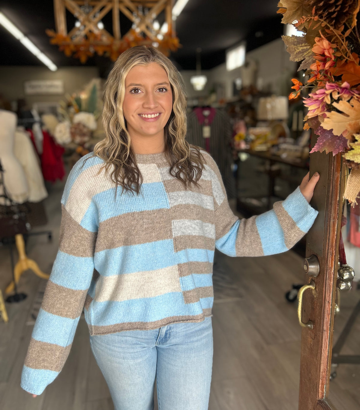 Color Block Combo Sweater 2 Colors