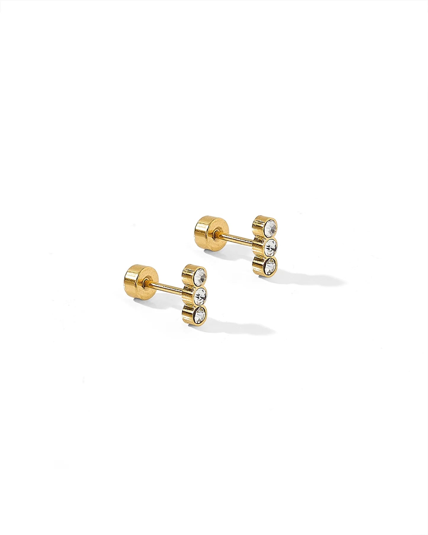 Screw Back Stud Earrings-Poppy