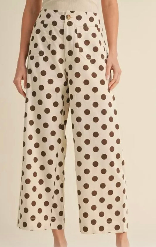 Lizzy Brown Polka Dot Pant