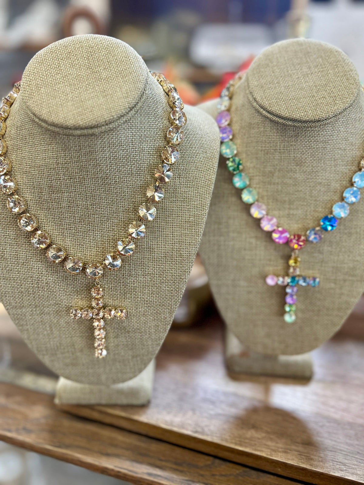 JTO Glitzy Cross Necklaces 2 Colors