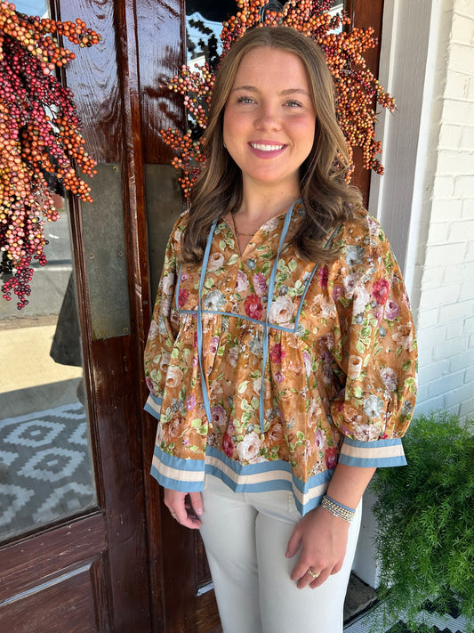 Floral Flow Top- 2 Colors