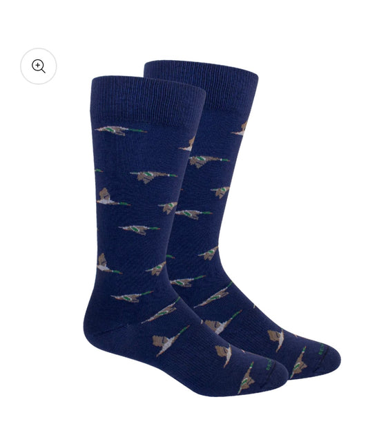 Mallard Blue Crew Socks