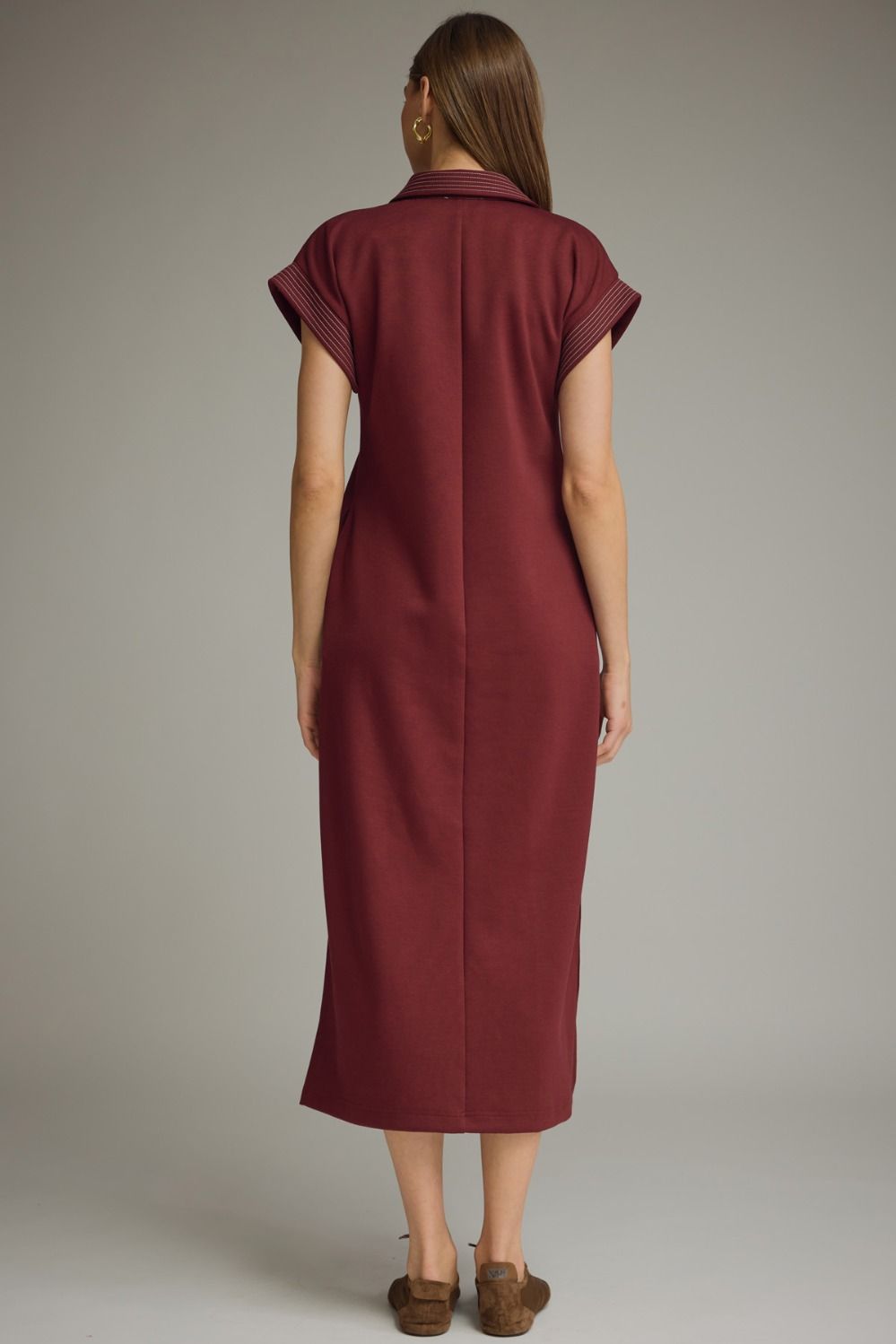 Rea Burgundy Dress