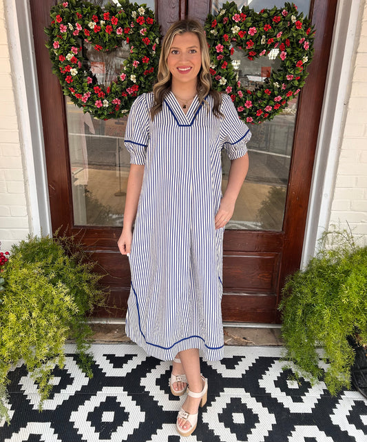New Skies Stripe Dress