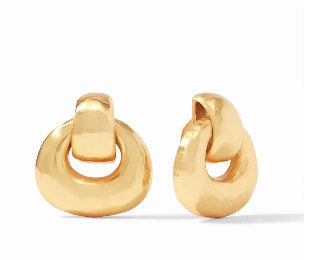 Cannes Doorknocker Clip Earrings