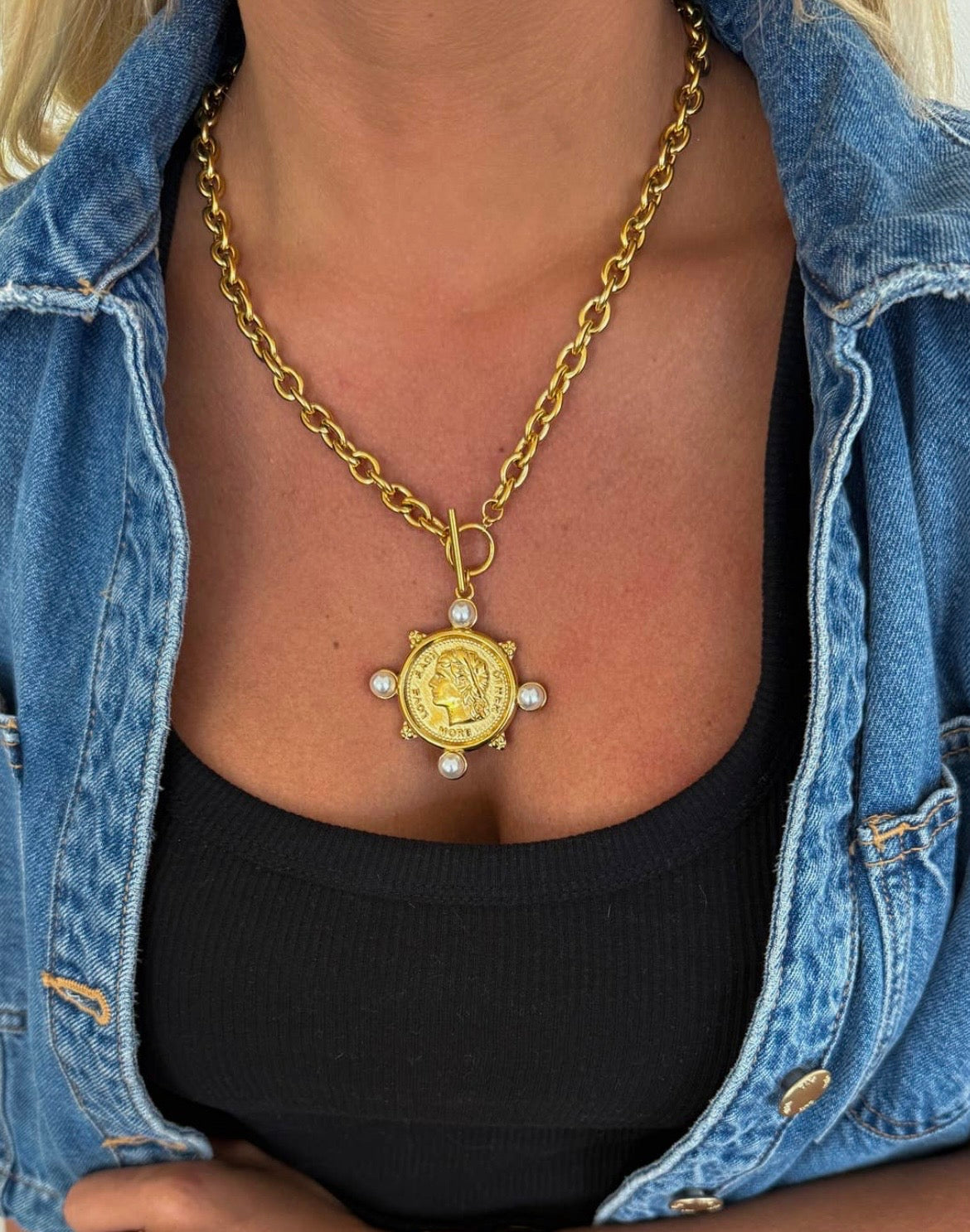 Pearl Coin Necklace