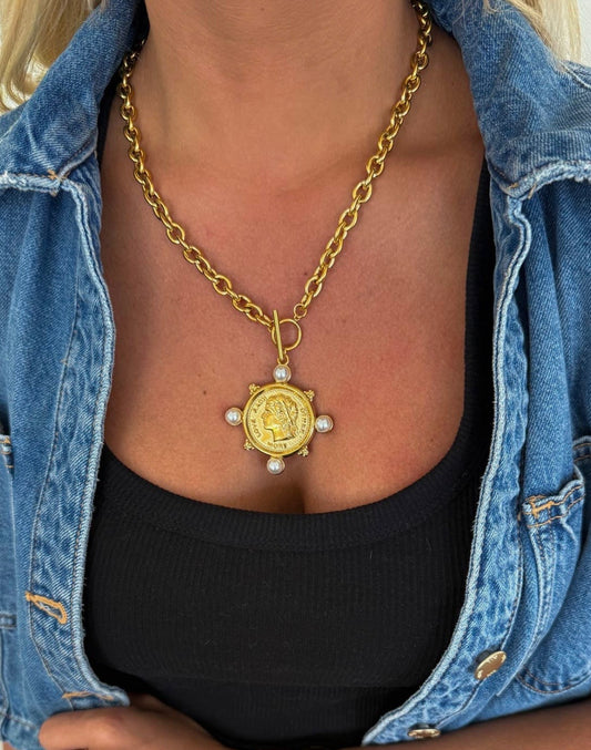 Pearl Coin Necklace
