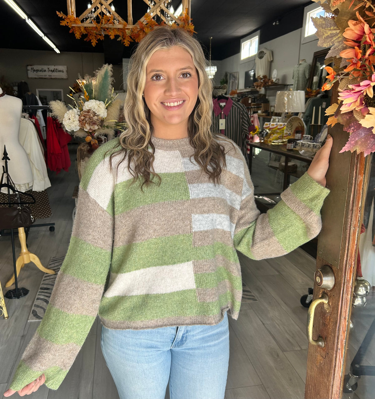 Color Block Combo Sweater 2 Colors