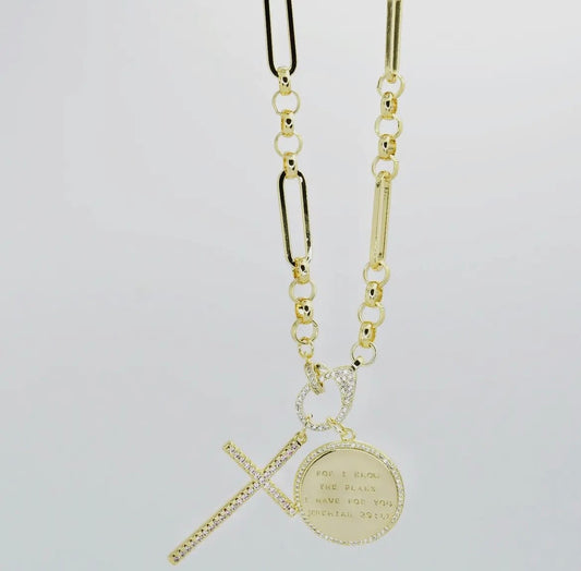 Jeremiah 29:11 With Gold Cross Necklace