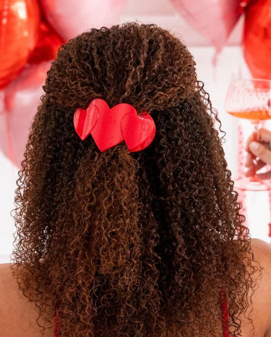 Red Heart To Heart Teleties Flat Clip