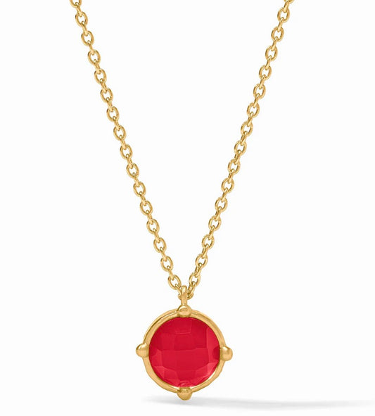 Honeybee Solitaire Necklace-Iridescent Strawberry