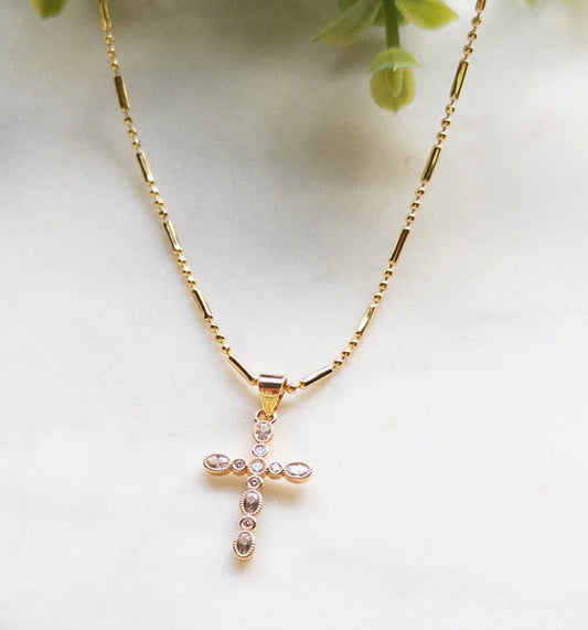 18k Gold Plated Cross Necklace