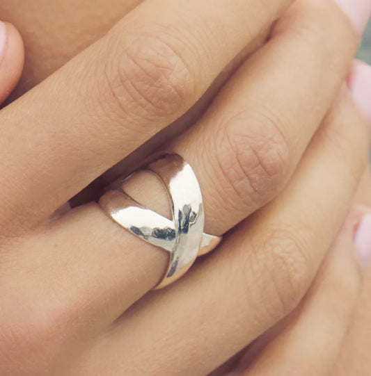 Silver Catalina X Ring