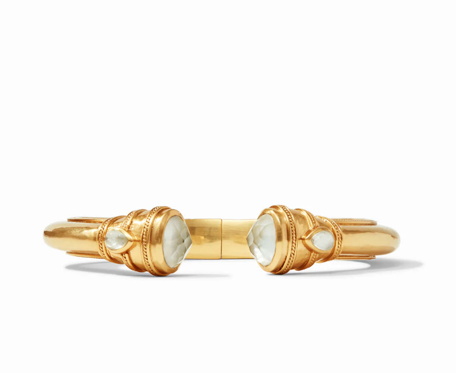 Cannes Demi Cuff- Iridescent Clear Crystal