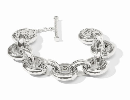 Silver Cannes Link Bracelet