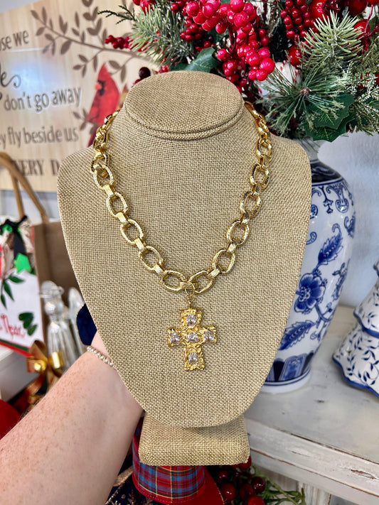 JTO Chunky Cross Necklace