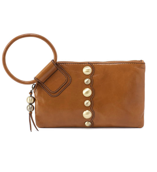 Sable Wristlet- Truffle With Gold Beads