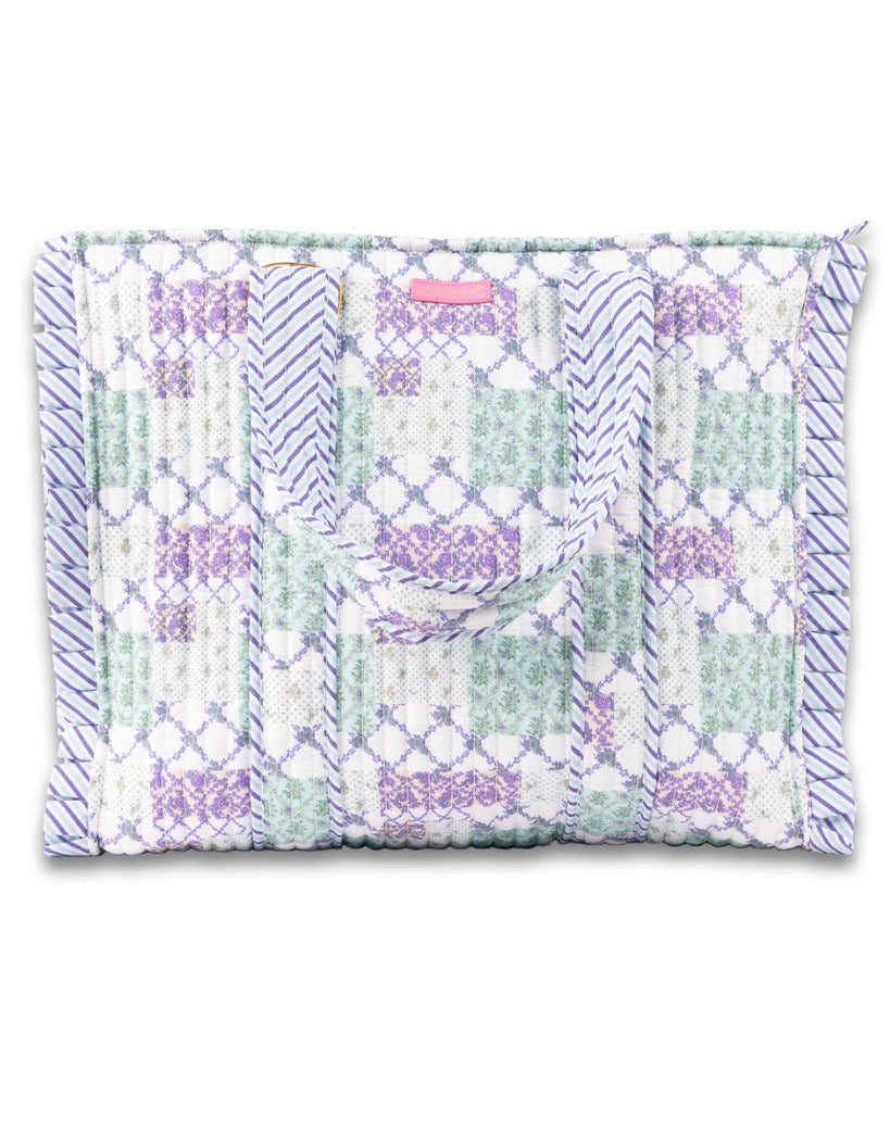 Purple Quilted Tote
