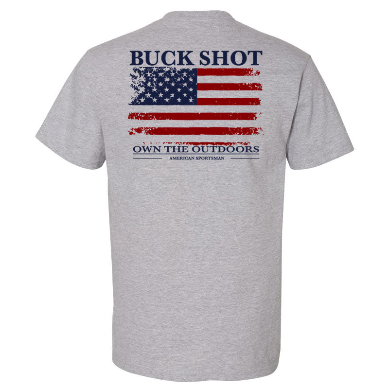 Buck Shot Rugged American Flag Tee