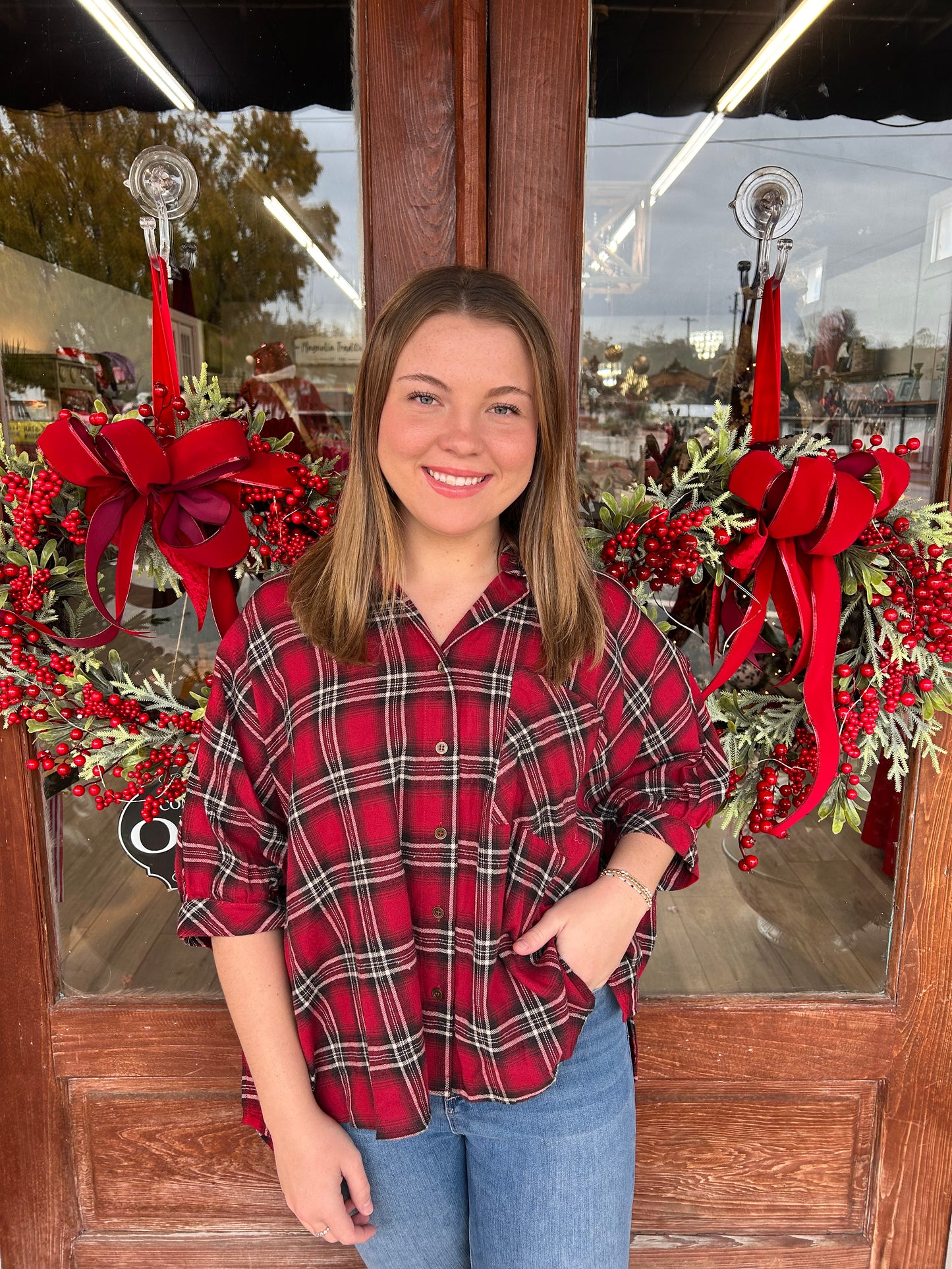 Christmas Plaid Top