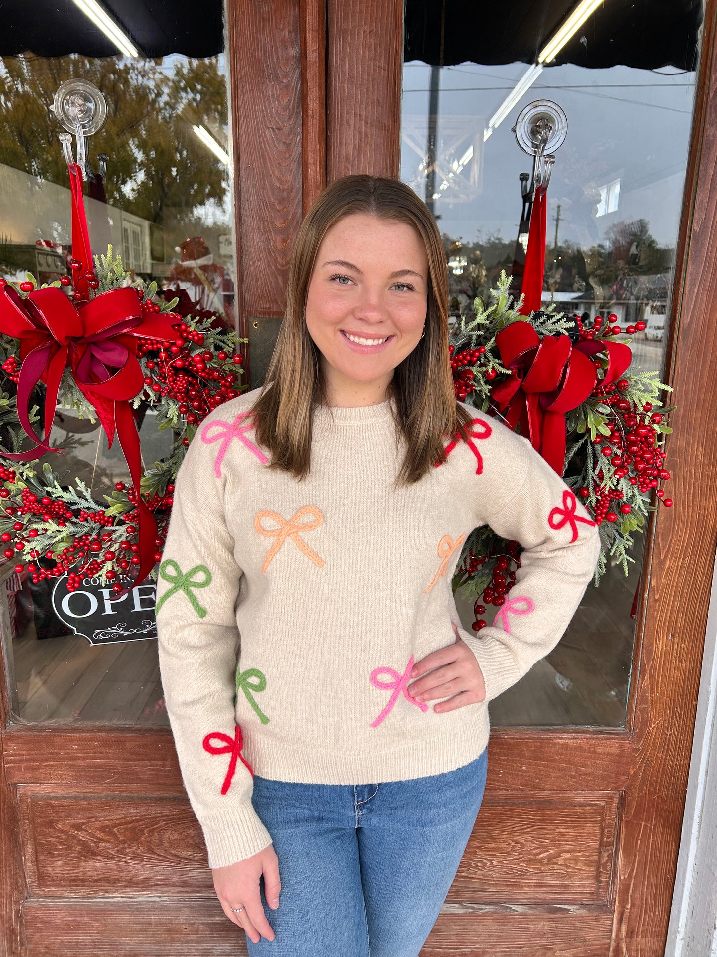 Colorful Bow Sweater