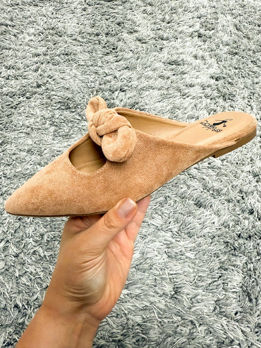 Knotty But Nice Suede Mule