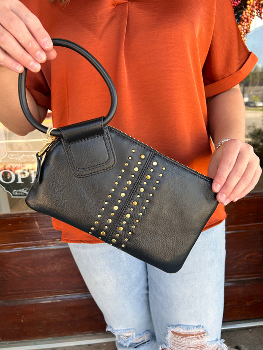 Hobo Sable Wristlet- Gold Pebble
