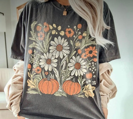 Floral Pumpkin Tee