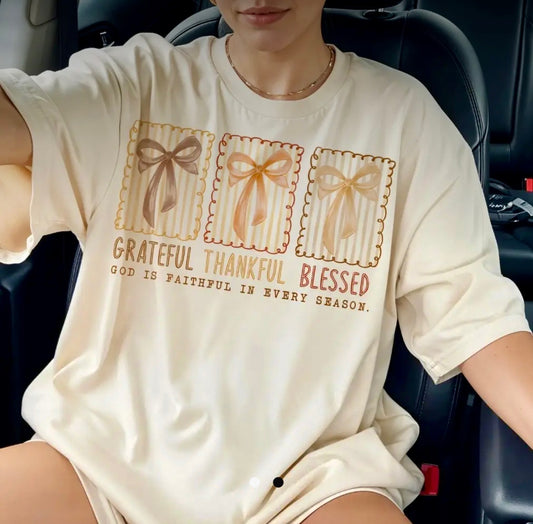 Thankful, Grateful, Blessed Tee