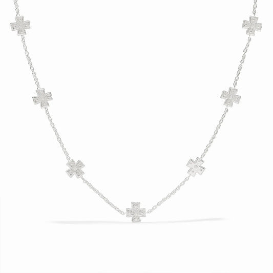 Silver Canterbury Delicate Station Necklace