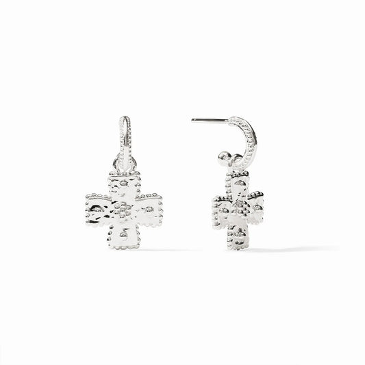 Silver Canterbury Hoop And Charm Earring
