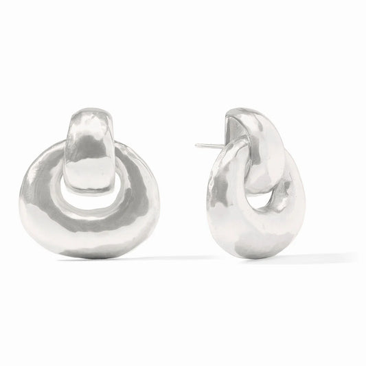 Silver Avalon Demi Doorknocker Earrings
